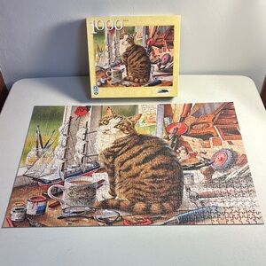 Charming Cat Puzzle with Brown and Tan Hues